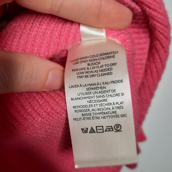 Free People Pink Oversized Chunky Turtleneck Sweater S - Picture 5 of 6